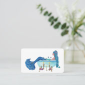 Zeemeermin in bad van Renee Lavoie Visitekaartje (Staand voorkant)