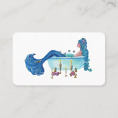 Zeemeermin in bad van Renee Lavoie Visitekaartje (Achterkant)