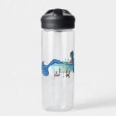 Zeemeermin in bad van Renee Lavoie Waterfles (Voorkant)