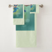 Zeemeermin in blauw bad handdoek (Insitu)