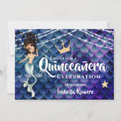 Zeemeermin in blauw Onder het Zee w / Mass Quincea Kaart (Voorkant)