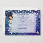 Zeemeermin in blauw Onder het Zee w / Mass Quincea Kaart (Achterkant)