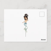 Zeemeermin in blauw ~ Sparkling Beach Dank u Briefkaart (Achterkant)