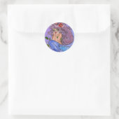 Zeemeermin in blauwe Sticker (Tas)