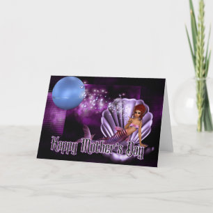 Zeemeermin in Clam Shell - Fantasy Moederdag Kaart