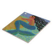 Zeemeermin in de Abstracte schilderijen van het Mo Tegeltje (Zijkant)