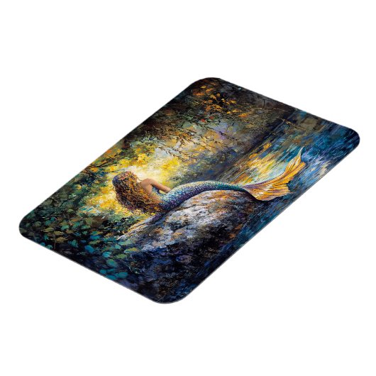 Zeemeermin in de Grot Schilderij Magneet (Linkerzijde)