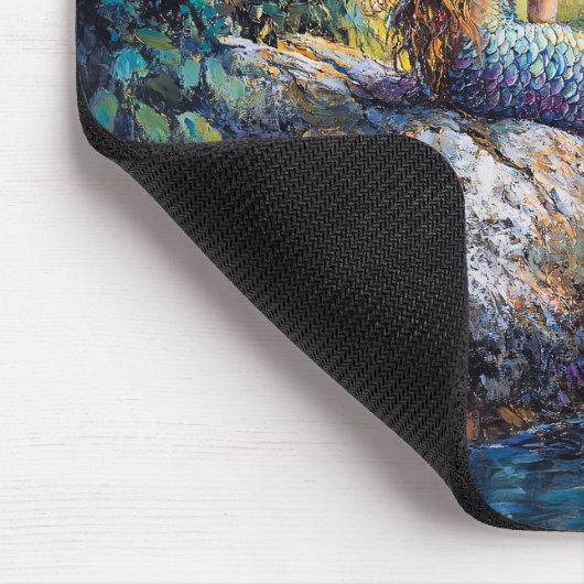 Zeemeermin in de Grot Schilderij Muismat (Hoek)