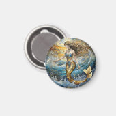 Zeemeermin in de oceaan golven magneet (Voorkant / Achterkant)