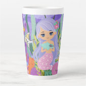 ZEEMEERMIN IN DE OCEAAN Waterfles Latte Mok (Voorkant)