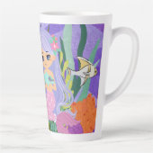 ZEEMEERMIN IN DE OCEAAN Waterfles Latte Mok (Rechts)