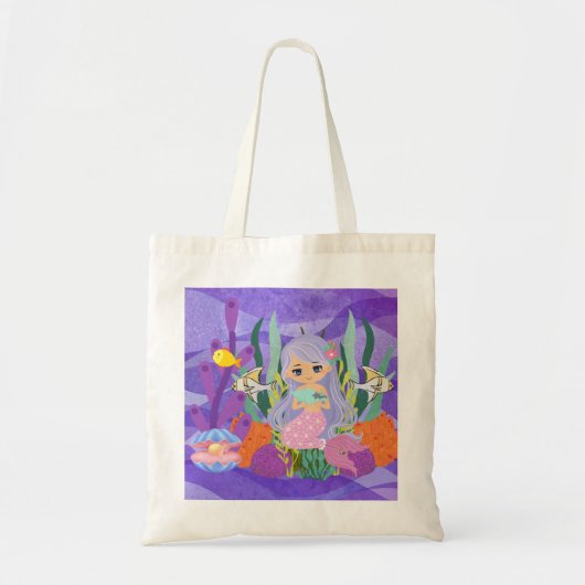 ZEEMEERMIN IN DE OCEAAN Waterfles Tote Bag (Voorkant)