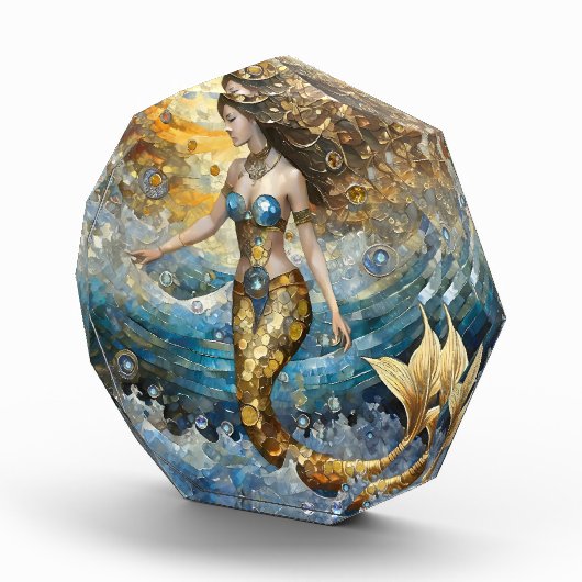 Zeemeermin in de oceaangolven fotoblokken (Rechts)