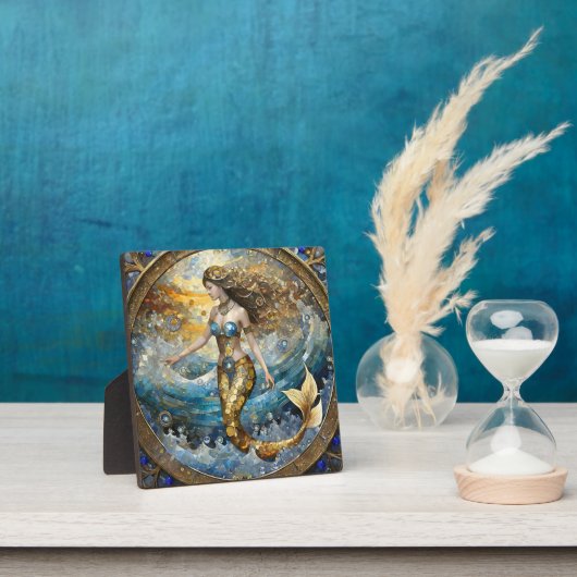 Zeemeermin in de oceaangolven fotoplaat (Insitu)