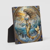 Zeemeermin in de oceaangolven fotoplaat (Voorkant)