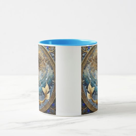 Zeemeermin in de oceaangolven mok (Midden)