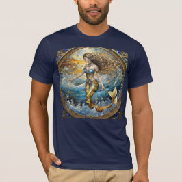 Zeemeermin in de oceaangolven t-shirt