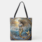 Zeemeermin in de oceaangolven tote bag (Voorkant)
