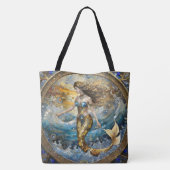 Zeemeermin in de oceaangolven tote bag (Achterkant)