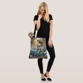 Zeemeermin in de oceaangolven tote bag (Op model)