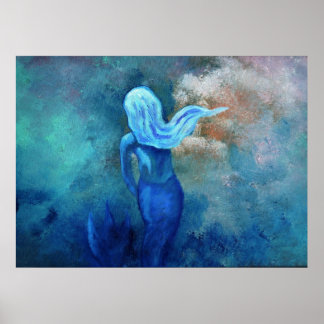 Zeemeermin in de wolken poster