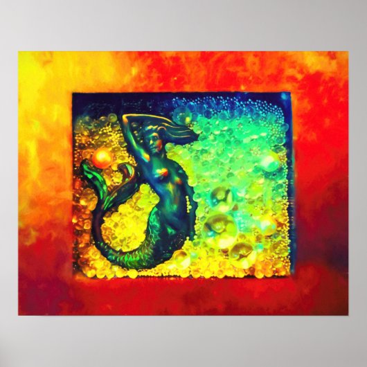 Zeemeermin in doos poster (Voorkant)