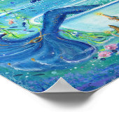 Zeemeermin in een badkuip-kunst door Renee Lavoie Poster (Hoek)