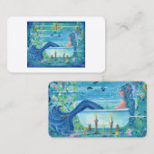Zeemeermin in een badkuip-kunst door Renee Lavoie Visitekaartje (Voorkant / Achterkant)