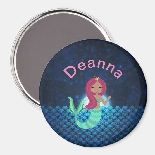 Zeemeermin in een Magnet van de Magische Moonlit O (Voorkant / Achterkant)