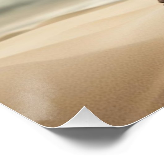 Zeemeermin in een zandloper Poster (Hoek)