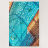 Zeemeermin in een zwembad legpuzzel (Verticaal)