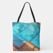 Zeemeermin in een zwembad tote bag (Achterkant)