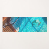 Zeemeermin in een zwembad yogamat (Voorkant (horizontaal))