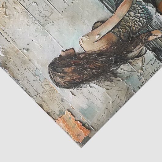 ZEEMEERMIN IN GEMENGDE MEDIA DECOUPAGE TISSUEPAPIE TISSUEPAPIER (Detail)