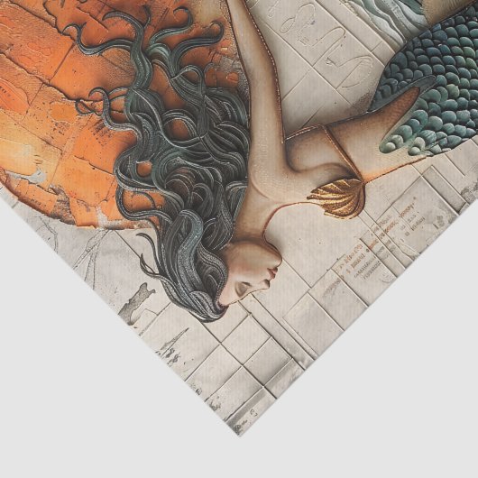 ZEEMEERMIN IN GEMENGDE MEDIA DECOUPAGE TISSUEPAPIE TISSUEPAPIER (Detail)