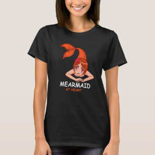 Zeemeermin in hart kind in hart en nieren t-shirt