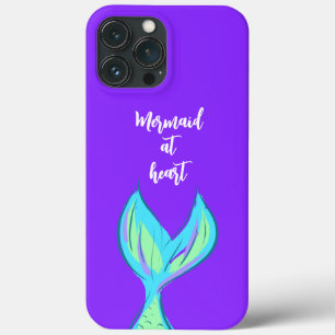 Zeemeermin in Heart Paars Hoesje-Mate iPhone Case