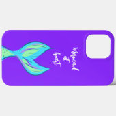 Zeemeermin in Heart Paars Hoesje-Mate iPhone Case (Achterkant (horizontaal))