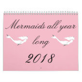 Zeemeermin in het hele jaar 2018 kalender (Hoes)