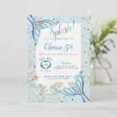 Zeemeermin in het kader van het Zee Blauwgroen uit Kaart (Staand voorkant)