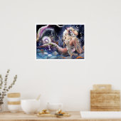 zeemeermin in het Poster van het Zee (Keuken)