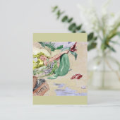  zeemeermin in kleur briefkaart (Staand voorkant)