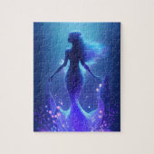 Zeemeermin in Majestic Ocean Waters Jigzaag Puzzle Legpuzzel (Verticaal)