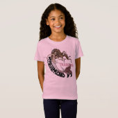 Zeemeermin in opleiding, kinderen (brunette) t-shirt (Voorkant volledig)