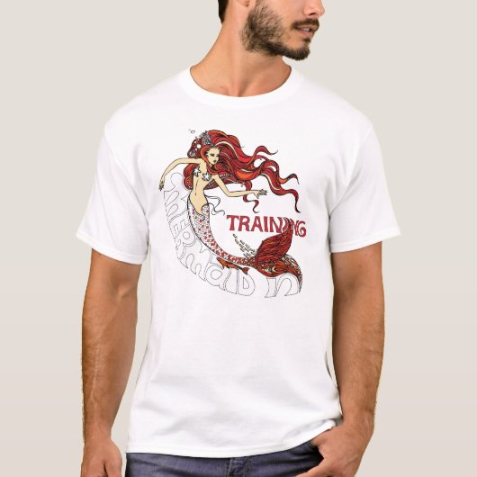 Zeemeermin in opleiding (redhead) t-shirt (Voorkant)