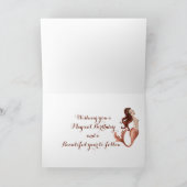 Zeemeermin in Roos Gold en Seashells Beach Verjaar Kaart (Binnen)