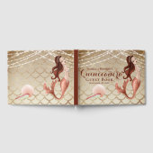 Zeemeermin in Roos Goud Onder het Zee Quinceañera Gastenboek (Volledig)