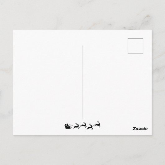 Zeemeermin in Roze en Santa Hat Volle Maan Dank U Briefkaart (Achterkant)