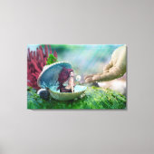 Zeemeermin in Shell Canvas Afdruk (Voorkant)
