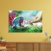 Zeemeermin in Shell Canvas Afdruk (Insitu (Woonkamer))